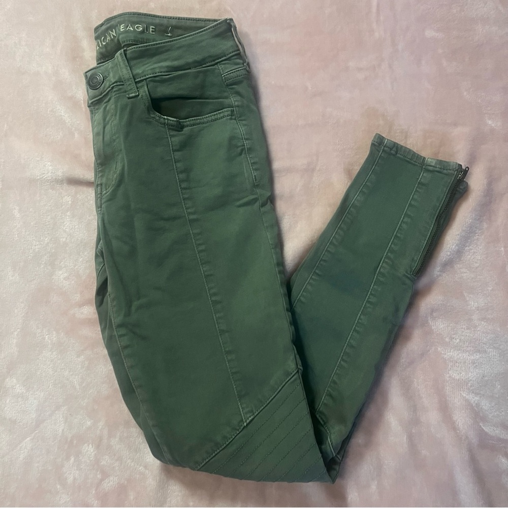 American Eagle Outfitters Green Skinny Pants
